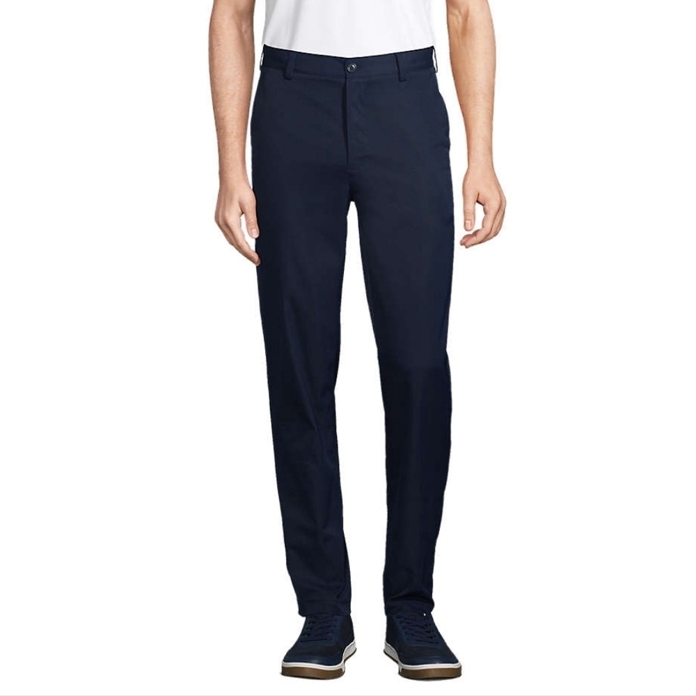 Lands' End Navy Performance Uniform Or Work Pants Teen Mens 28x31.5